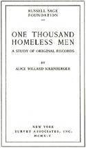 Book Cover of 1000 Homeless Men