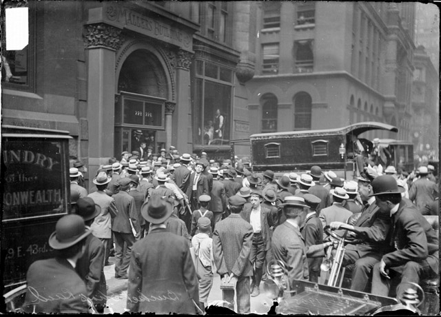Crowd Outside the Mallers Building
